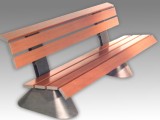 Wood Grain Patio Furniture bench-11